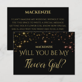 Guld Gnistra Stars blir du mitt lägre flickkort OSA Kort