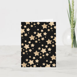 Guld gnistra Stars God jul Helgdag svart Kort