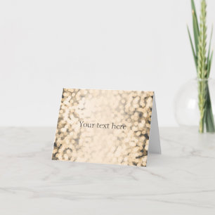 Guld Gnistrande Glam VALFRI TEXT Födelsedagskort Kort