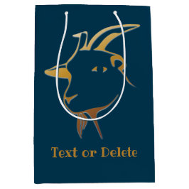 Guld Goat på marinblått