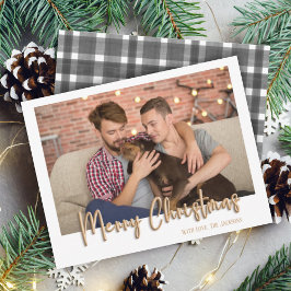 Guld God jul Bubble Brev Play White Julkort