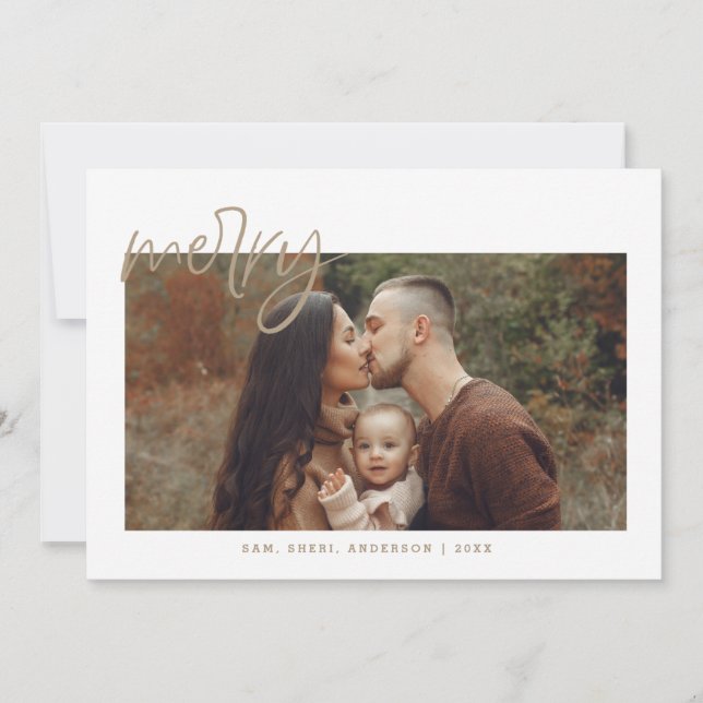 Guld God jul Helgdag kort (Framsida)