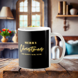 Guld-God jul-kaffe, minimalistiskt, Mugg