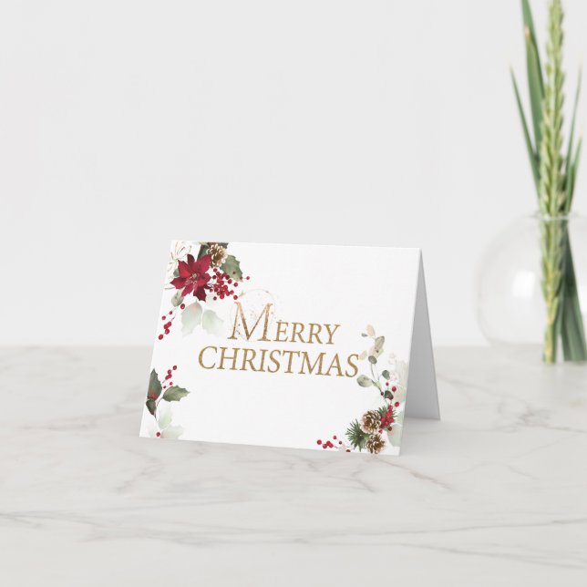 Guld God jul-kort Helgkort (Framsida)