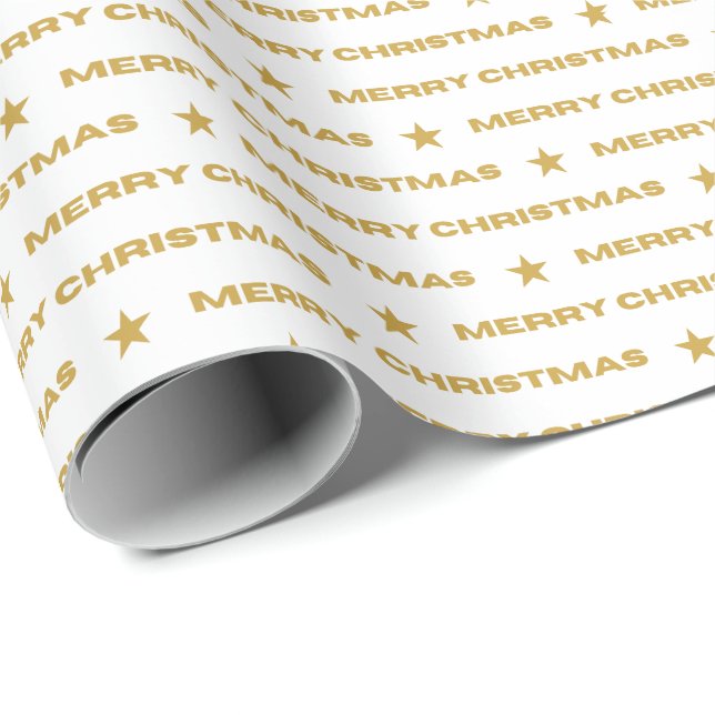 Guld God jul mönster Presentpapper (Rullad Hörn)