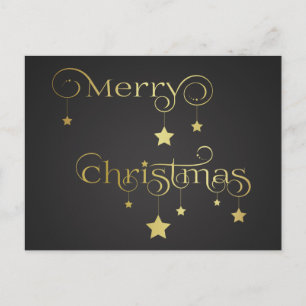 Guld God jul Stars Helgdag vykort