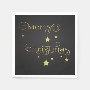 Guld God jul Stars Pappersservett