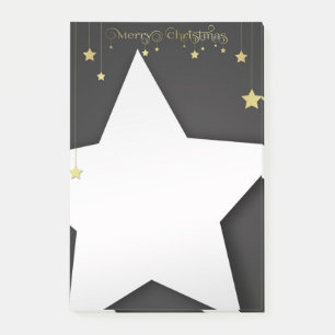 Guld God jul Stars Post-it Block