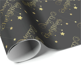 Guld God jul Stars Presentpapper