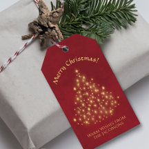 Guld God jul Träd Ljus om Crimson Red