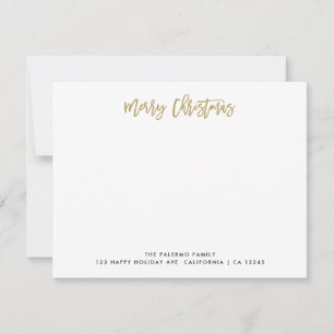 Guld God Jul Typografi Klassisk Familj Anteckningskort