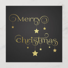 Guld- god julstjärnor inbjudningar
