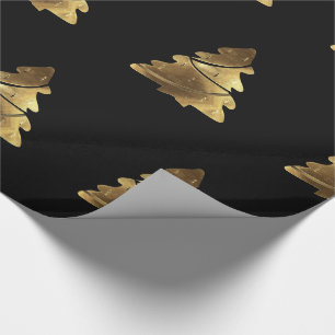 Guld- god julträd med eleganta stearinljus presentpapper