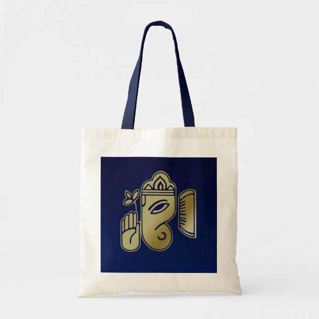 Guld Goddess Ganesha - Budget Tote Tygkasse (Framsidan)