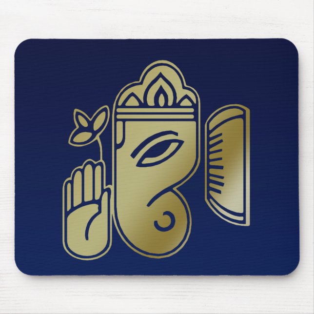 Guld Goddess Ganesha - Mousepad Musmatta (Framsidan)
