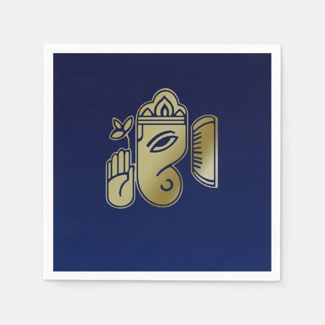 Guld Goddess Ganesha - Pappersservett (Framsidan)