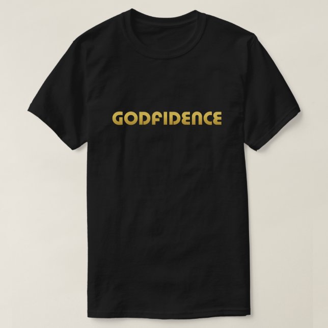 Guld- Godfidence T Shirt (Design framsida)