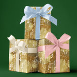 Guld Golden Glitter personlig namn mönster Presentpapper<br><div class="desc">En elegant- och chic-design som anpassar sig efter namn och som hjälper till när någon blir speciell</div>