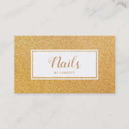 Guld Golden Gnistra Glitter Nail Artist Visitkort