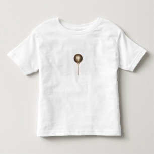 Guld- golfboll och utslagsplats tee shirt