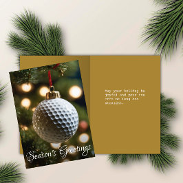 Guld Golfsäsongens hälsningar - helgdag Helgkort