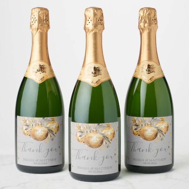 Guld Grå Jul Bröllop (Flaskor)