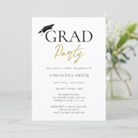 Guld Grad Cap Modern Calligraphy Studentfest