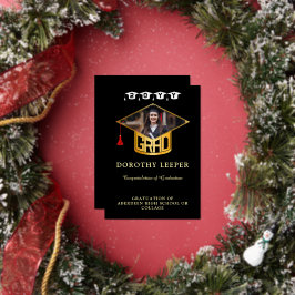 Guld Grad Cap & Photo Studenten meddelande