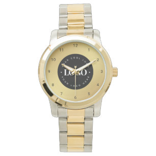 Guld Gradient Anpassningsbar Logotyp Business Comp Armbandsur