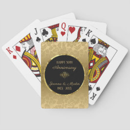 Guld Gradient Damask - årsdag Casinokort