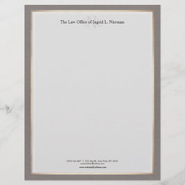 Guld- gräns för elegant yrkesmässig advokat brevhuvud