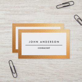 Guld- gräns, klassiker, enkelt som är dubbelsidig visitkort