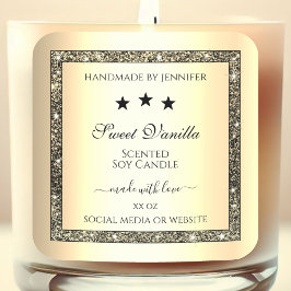 Guld Gräns med produktförpackningsetiketter för Gl Fyrkantigt Klistermärke