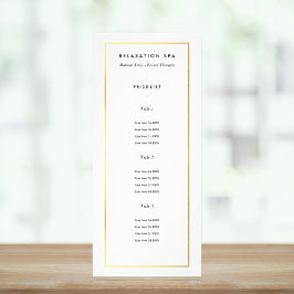 Guld Gräns vid White | Modern Reklamkort