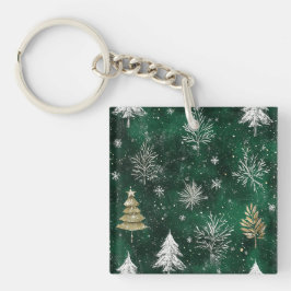 Guld Gräs träd Silver Snöflingor Hunter Grönt