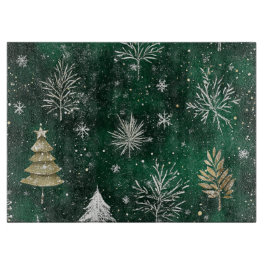 Guld Gräs träd Silver Snöflingor Hunter Grönt