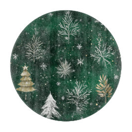 Guld Gräs träd Silver Snöflingor Hunter Grönt