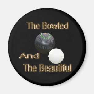 Guld Gräsmatta Bowls, som är uppsvälld och vacker, Magnet