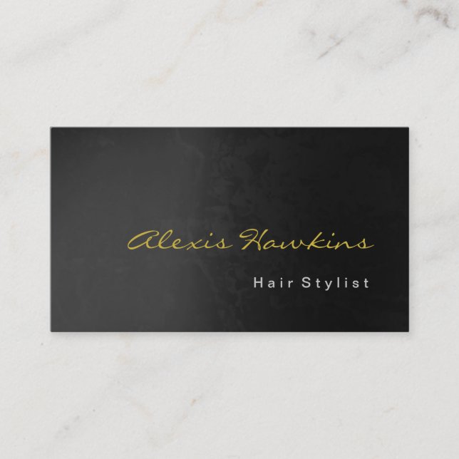Guld Grått Hair Stil Consultant Makeup Artist Visitkort (Framsida)