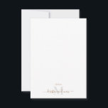 Guld & Grått-skript Monogram White Bröllop Tack Kort<br><div class="desc">Tack,  bröllop. Guld och Grått Monogram.. Vit bakgrund.</div>