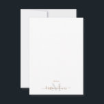 Guld & Grått-skript Monogram White Bröllop Tack Kort<br><div class="desc">Tack,  bröllop. Guld och Grått Monogram.. Vit bakgrund.</div>