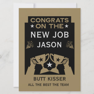 Guld Grattis På Det Nya Jobbet