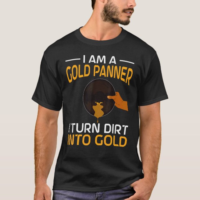 Guld Grävande Guld Panner Guld Rush Guld Pun T Shirt (Framsida)