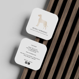 Guld Great dane Dog Walker Trainer Puppy sitta Fyrkantigt Visitkort