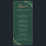 Guld Greenery Watercolor Bröllop Dinner Menu Meny<br><div class="desc">Den här Guld Grey Watercolor Bröllop Dinner Menu är idealisk för ett boho-inspirerat firande. Med rik,  moody grönt,  vattenfärgsfärgad löv och eukalyptus blandar designen rustik elegans med en modern trädryck. Den här menyn kan användas för bröllopsmottagning,  repetitionsmiddag eller vad som helst.</div>