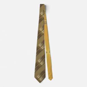 Guld grekiska Nyckel Neck Tie Slips