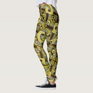 Guld Grekiska Nyckel Women Leggings