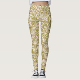 Guld- greknyckeldamasker leggings