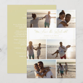 Guld Grenar Chic Collage 6 Foton Bröllop