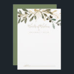 Guld Grey Bröllop Ord Wisdom Advice Card Rådkort<br><div class="desc">Detta guld grönt bröllop ord av visdomskort är perfekt för ett modernt bröllop. Konstruktionen har en karakteristisk konstnärlig grönt och guld blad. De här korten är perfekter för bröllop,  möhippa,  babydusch,  studentfest och mycket mer. Anpassa korten med namn från bruden och brudgummen,  blivande föräldrar eller student.</div>